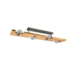 Plafonnier Tailor En Bois à 4 Lampes -Déco Lumière Soldes 10001691 2