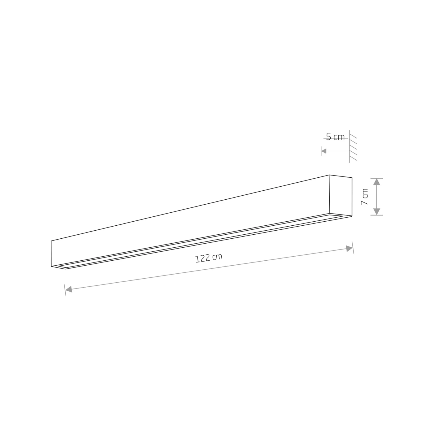 Applique LED Straight L, Noire 2 Applique LED Straight L, Noire – Image 2