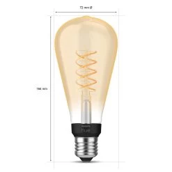 Philips Hue White E27 7 W Filament ST72 550 lm 12 Philips Hue White E27 7 W Filament ST72 550 lm -Déco Lumière Soldes 10005174 5