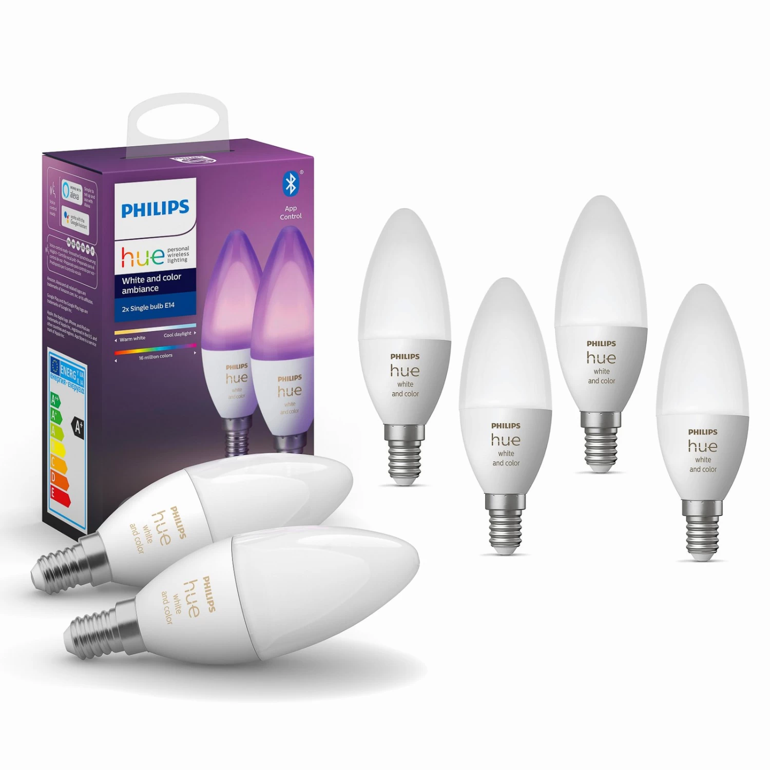 6x Philips Hue Bougie White&Color E14 5,3 W 1 6x Philips Hue Bougie White&Color E14 5,3 W