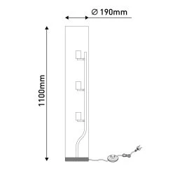 Lampadaire Natur Avec Abat-jour En Lin -Déco Lumière Soldes 10010416 6