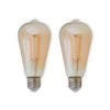 E27 Ampoule Rustique LED 6W 500lm Ambre 1 800K X2