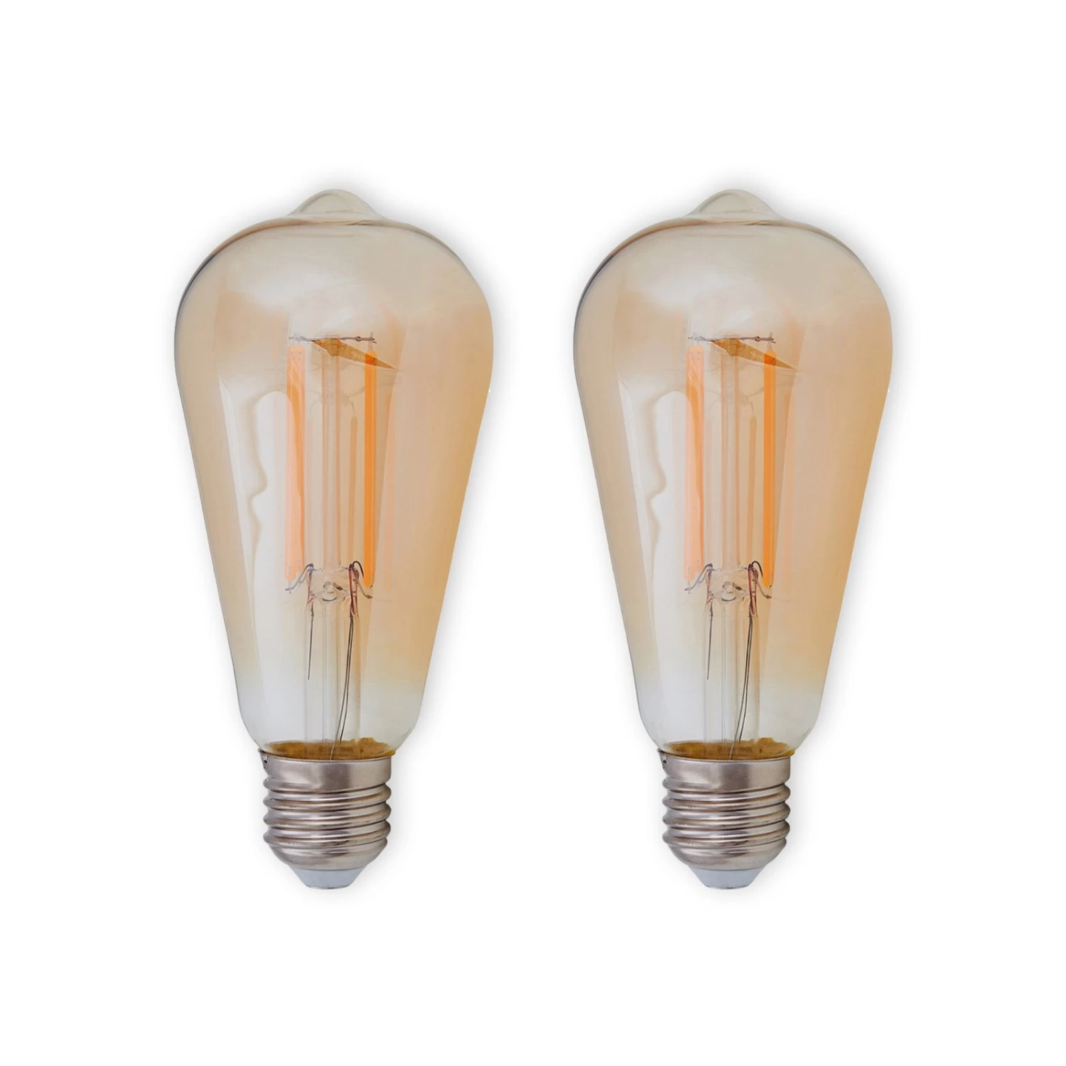 E27 Ampoule Rustique LED 6W 500lm Ambre 1 800K X2 1 E27 Ampoule Rustique LED 6W 500lm Ambre 1 800K X2