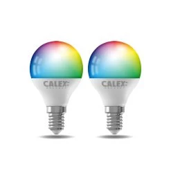 Calex Smart E14 P45 4,9 W Ampoule LED CCT RVB X2