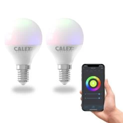 Calex Smart E14 P45 4,9 W Ampoule LED CCT RVB X2 -Déco Lumière Soldes 10011574 5