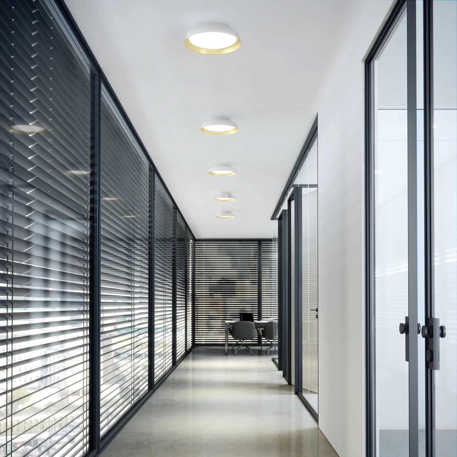 Plafonnier LED Boop! Ø37 cm Blanc/doré 4 Plafonnier LED Boop! Ø37 cm Blanc/doré – Image 4