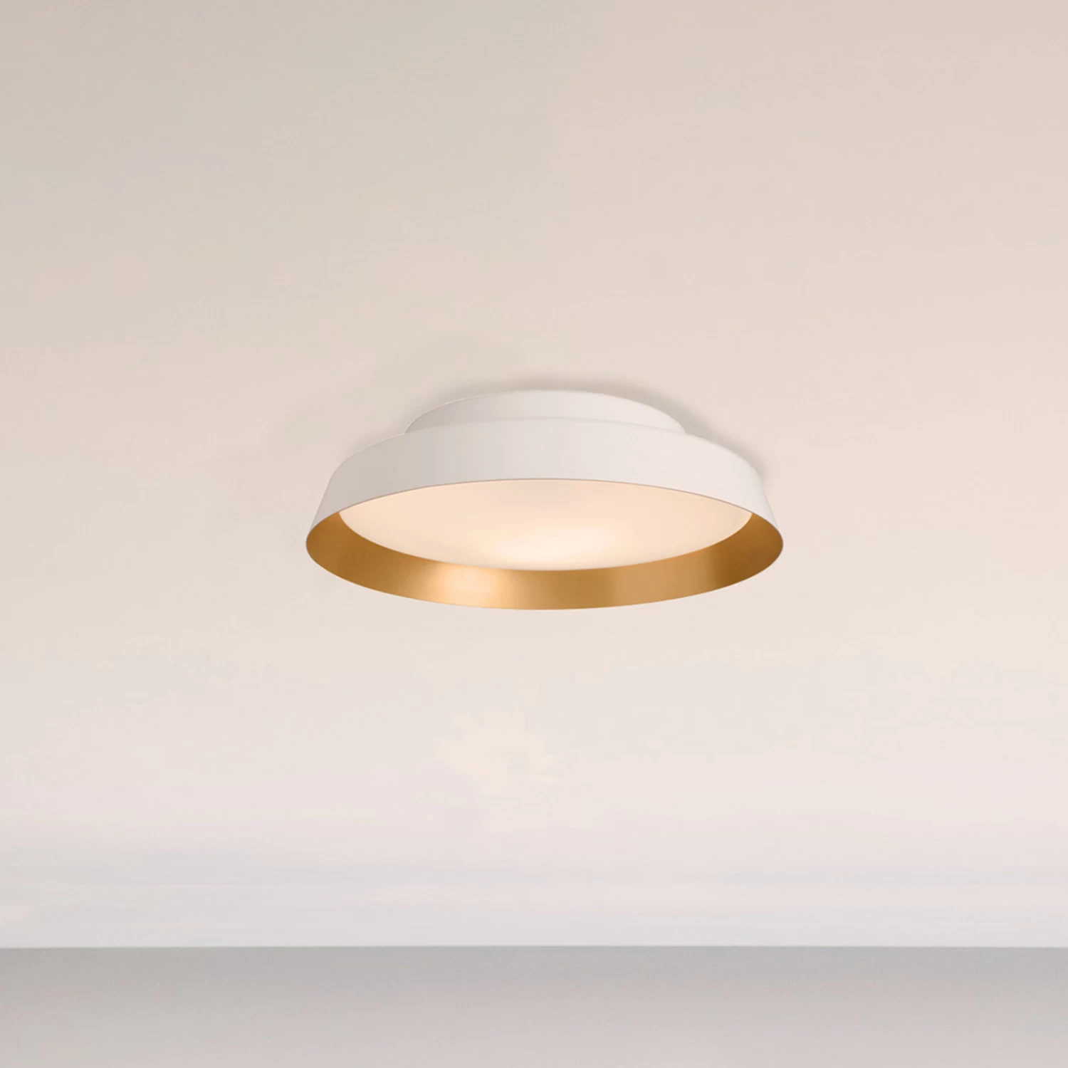 Plafonnier LED Boop! Ø37 cm Blanc/doré 1 Plafonnier LED Boop! Ø37 cm Blanc/doré