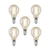 Ampoule LED à Fil E14 4 W 2 700 K Goutte Dim X5