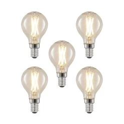 Ampoule LED à Fil E14 4 W 2 700 K Goutte Dim X5