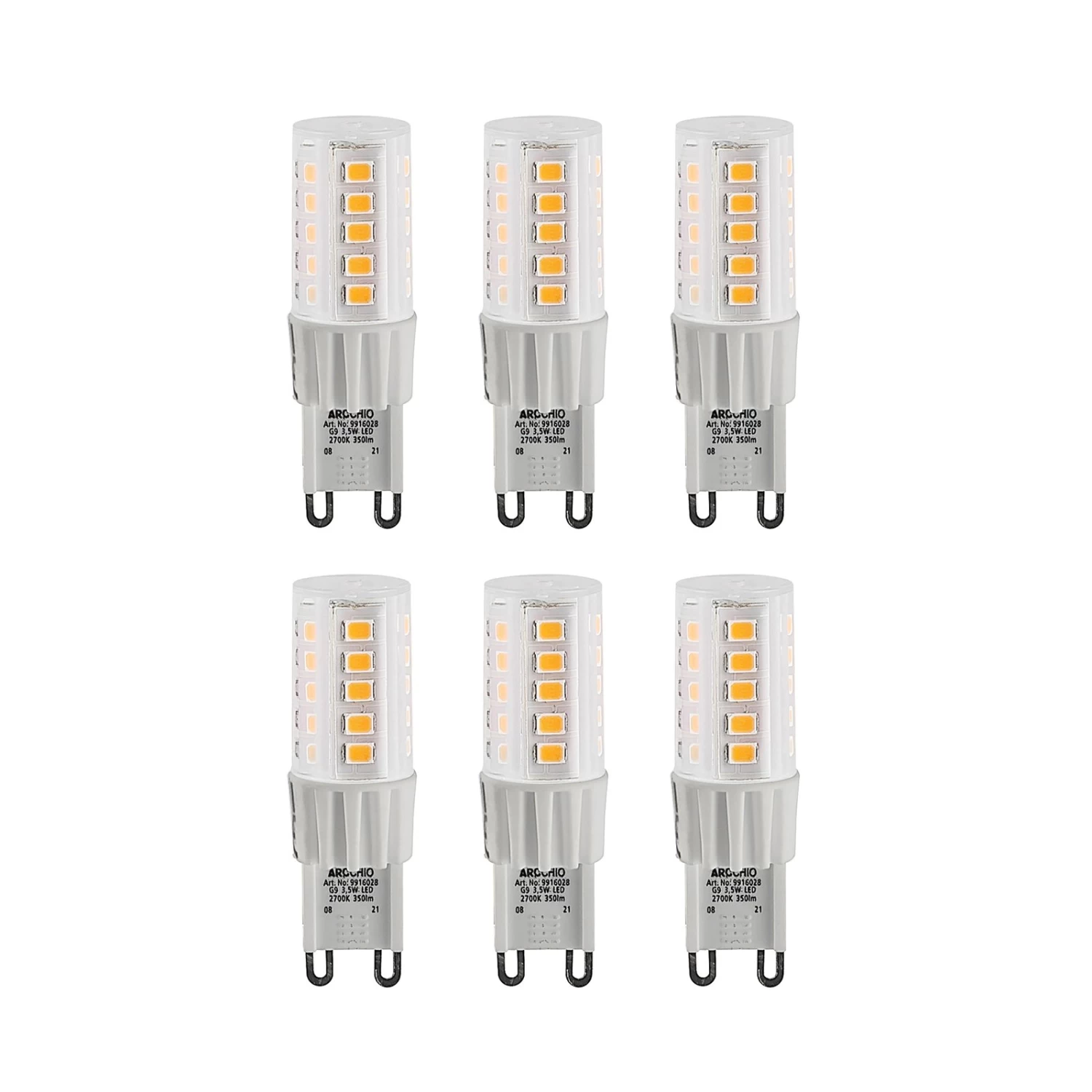 Arcchio Ampoule à Broche LED G9 3,5 W 827 X6 1 Arcchio Ampoule à Broche LED G9 3,5 W 827 X6