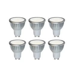 Réflecteur LED HT GU10 5 W 830 85° X6