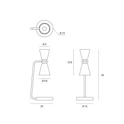 Lampe à Poser Graal Hauteur 45 cm -Déco Lumière Soldes 10011960 3