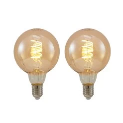 Lucande LED E27 G95 4 W 1 800 K Dim Ambrée X2