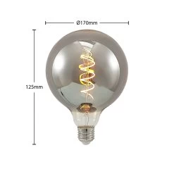 Lucande LED E27 G125 4 W 1 800 K Dim Fumée X2 11 Lucande LED E27 G125 4 W 1 800 K Dim Fumée X2 -Déco Lumière Soldes 10012514 2