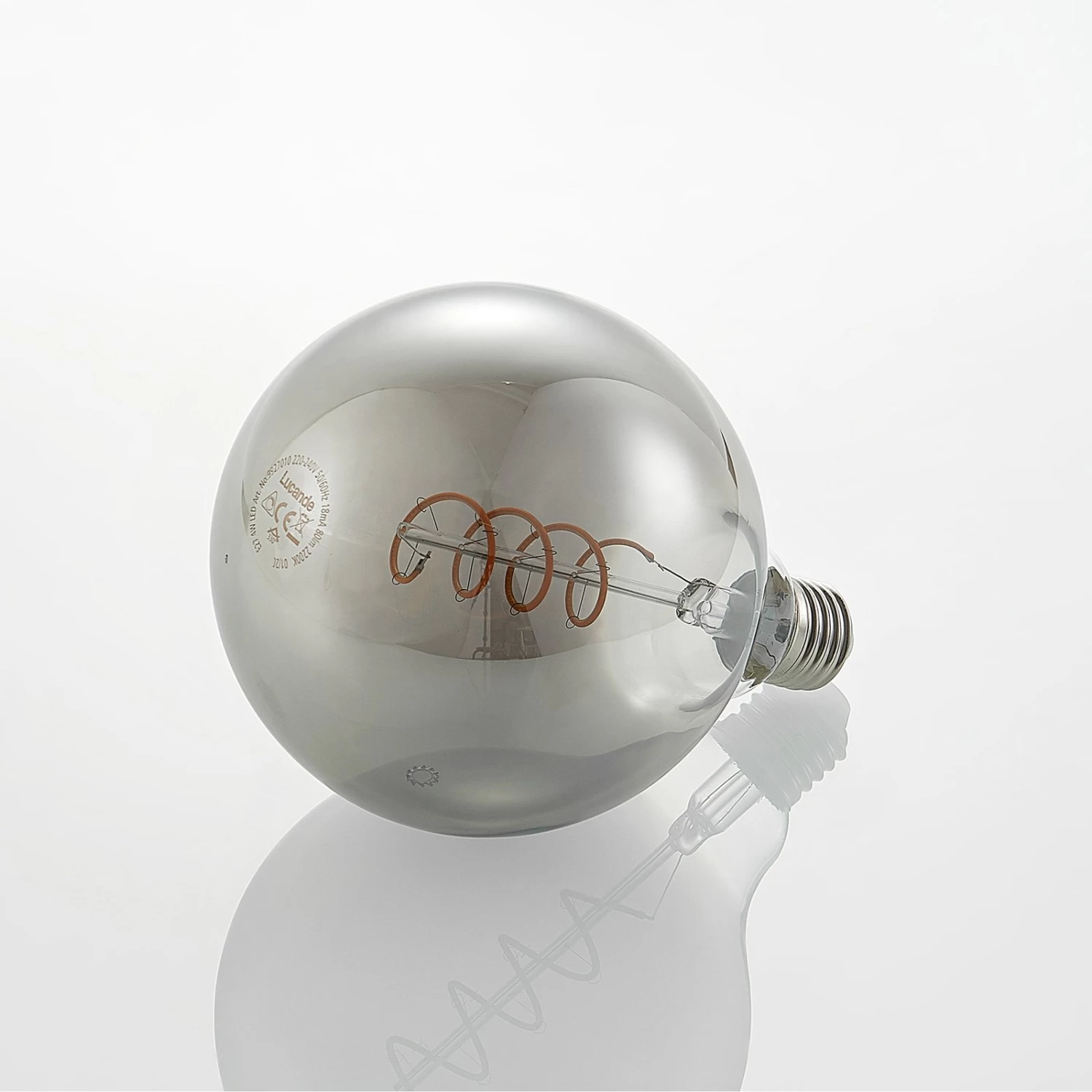 Lucande LED E27 G125 4 W 1 800 K Dim Fumée X2 4 Lucande LED E27 G125 4 W 1 800 K Dim Fumée X2 – Image 4