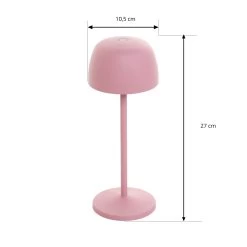 Lindby Arietty Lampe Table Batterie LED, Rose -Déco Lumière Soldes 10012691 3