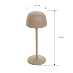 Lindby Arietty Lampe Table Batterie LED, Beige -Déco Lumière Soldes 10012693 3