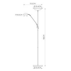Lampadaire Indirect LED Zenith Liseuse LED, Noir 9 Lampadaire Indirect LED Zenith Liseuse LED, Noir -Déco Lumière Soldes 10012847 2