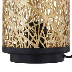Lindby Yonah Lampe à Poser Métal Noire Dorée -Déco Lumière Soldes 10012894 5
