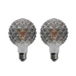 Lucande E27 3,8 W Ampoule LED G95 918 Structure Fumée X2