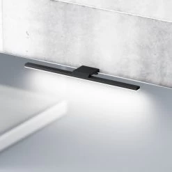 Applique Miroir LED Triga IP44 Noire 40cm 3 000K