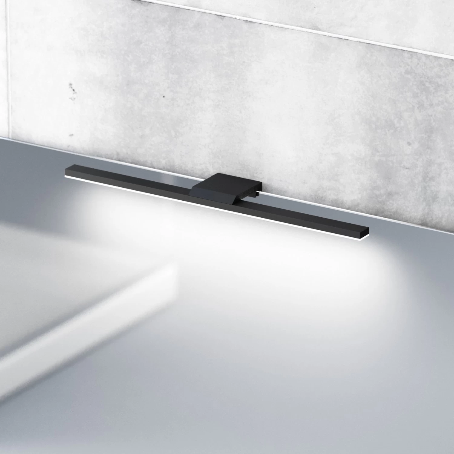 Applique Miroir LED Triga IP44 Noire 40cm 3 000K 1 Applique Miroir LED Triga IP44 Noire 40cm 3 000K