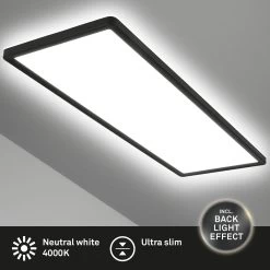 Panneau LED Slim 58x20 cm On/off 4 000 K Noir -Déco Lumière Soldes 10013615 5