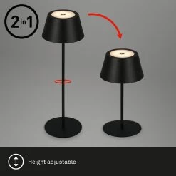 Lampe LED Kiki Batterie RGBW, Noire -Déco Lumière Soldes 10015126 6
