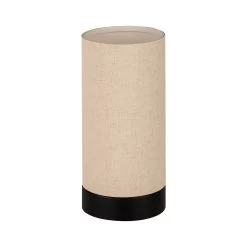 EGLO Lampe à Poser Feniglia Abat-jour En Lin Naturel -Déco Lumière Soldes 10015356 2