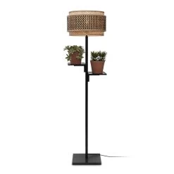 GOOD & MOJO Bhutan Lampe Sur Pied Tablette Noir -Déco Lumière Soldes 10016172 2