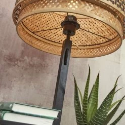 GOOD & MOJO Bhutan Lampe Sur Pied Tablette Noir -Déco Lumière Soldes 10016172 5