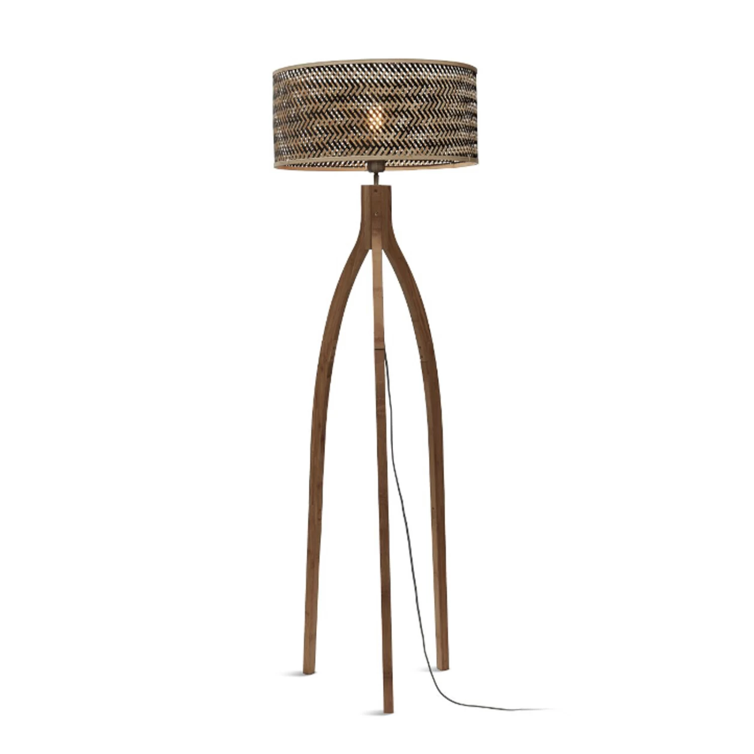 GOOD & MOJO Java Lampadaire Trépied Naturel/noir 3 GOOD & MOJO Java Lampadaire Trépied Naturel/noir – Image 3