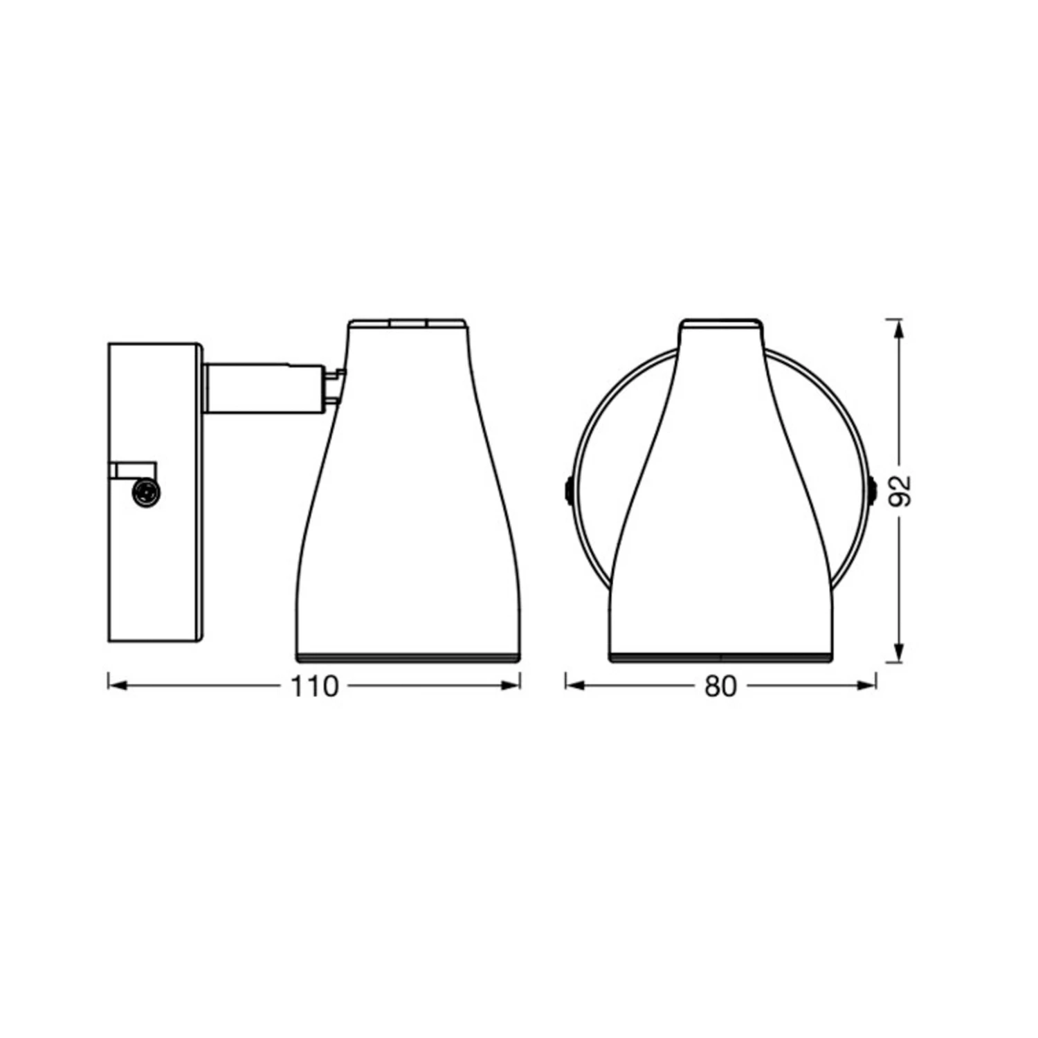 LEDVANCE Pear Spot Saillie LED GU10 1 Lampe Noir 2 LEDVANCE Pear Spot Saillie LED GU10 1 Lampe Noir – Image 2
