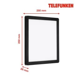 Telefunken Applique D’extérieur LED Nizza, 25x25 cm, Noire -Déco Lumière Soldes 10017141 2