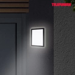 Telefunken Applique D’extérieur LED Nizza, 25x25 cm, Noire