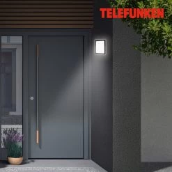 Telefunken Applique D’extérieur LED Nizza, 25x25 cm, Noire -Déco Lumière Soldes 10017141 5