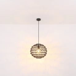 Globo Suspension Senni, Noir, Ø 29 Cm -Déco Lumière Soldes 10018033 2
