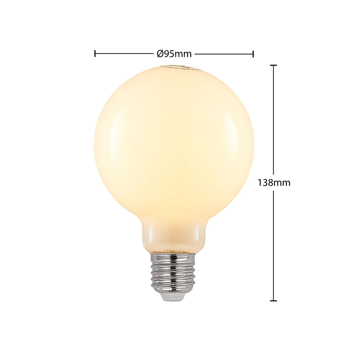 Ampoule LED E27 8W 2 700K G95 Globe Opale 2x 3 Ampoule LED E27 8W 2 700K G95 Globe Opale 2x – Image 3