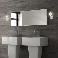 Applique Kosol Salle De Bain IP44 E27 Chromé -Déco Lumière Soldes 10018188 2