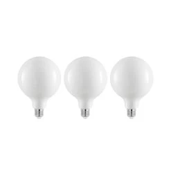 Ampoule LED E27 6W 2 700K G125 Dimmable Opale 3x