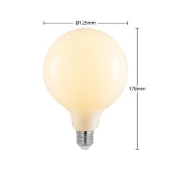 Ampoule LED E27 8W 2 700K G125 Dimmable Opale 2x -Déco Lumière Soldes 10018252 2
