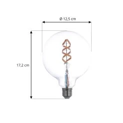 Prios Filament LED E27 G125 4 W RGBW WLAN Clair X2 5 Prios Filament LED E27 G125 4 W RGBW WLAN Clair X2 -Déco Lumière Soldes 10018446 2