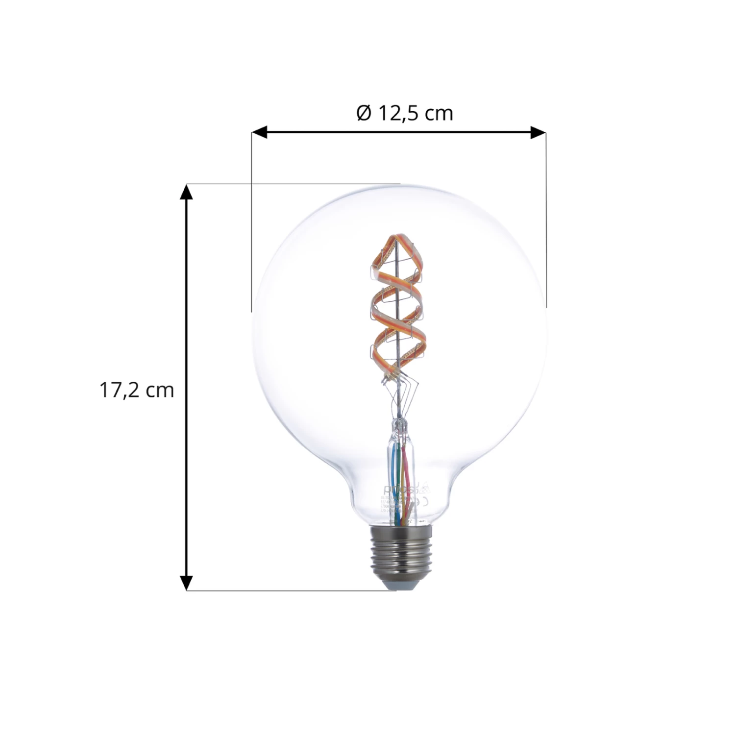 Prios Filament LED E27 G125 4 W RGBW WLAN Clair X2 3 Prios Filament LED E27 G125 4 W RGBW WLAN Clair X2 – Image 3