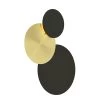 Applique LED Tilda Ronde à 3 lampes, Noire/dorée