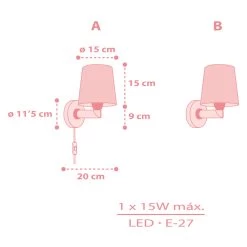 Dalber Star Light Applique Pour Enfant Rose -Déco Lumière Soldes 10019414 4