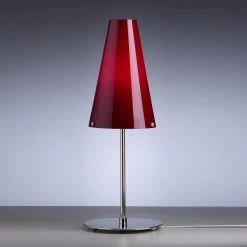 TECNOLUMEN Walter Schnepel Lampe De Table, Rouge