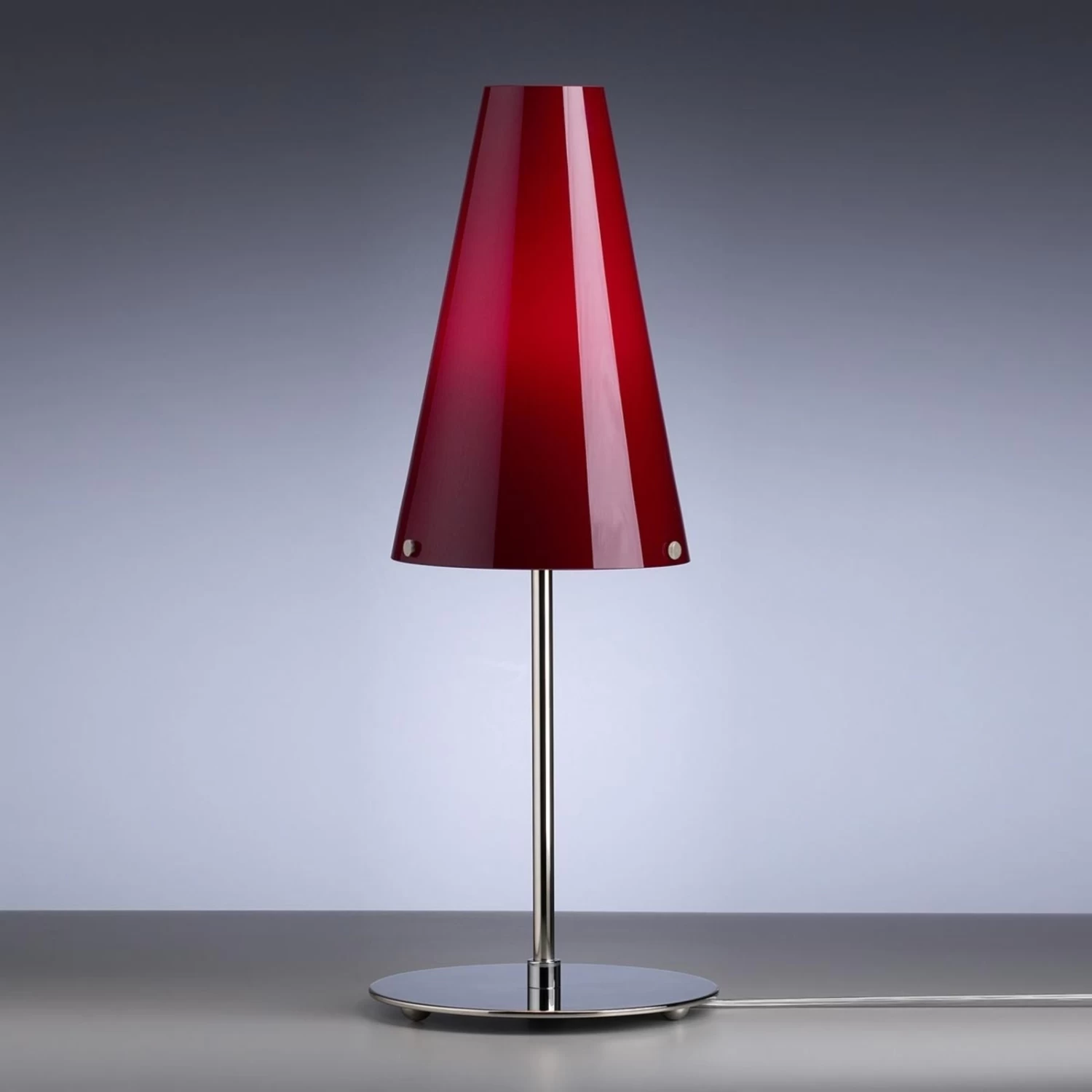 TECNOLUMEN Walter Schnepel Lampe De Table, Rouge 1 TECNOLUMEN Walter Schnepel Lampe De Table, Rouge