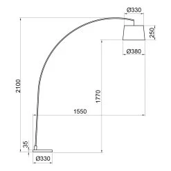Lampadaire Arqué Arc Is Chrome -Déco Lumière Soldes 1065008 5