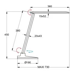 Lampe De Bureau LED Success Avec Horloge, Blanche 5 Lampe De Bureau LED Success Avec Horloge, Blanche -Déco Lumière Soldes 1065066 2
