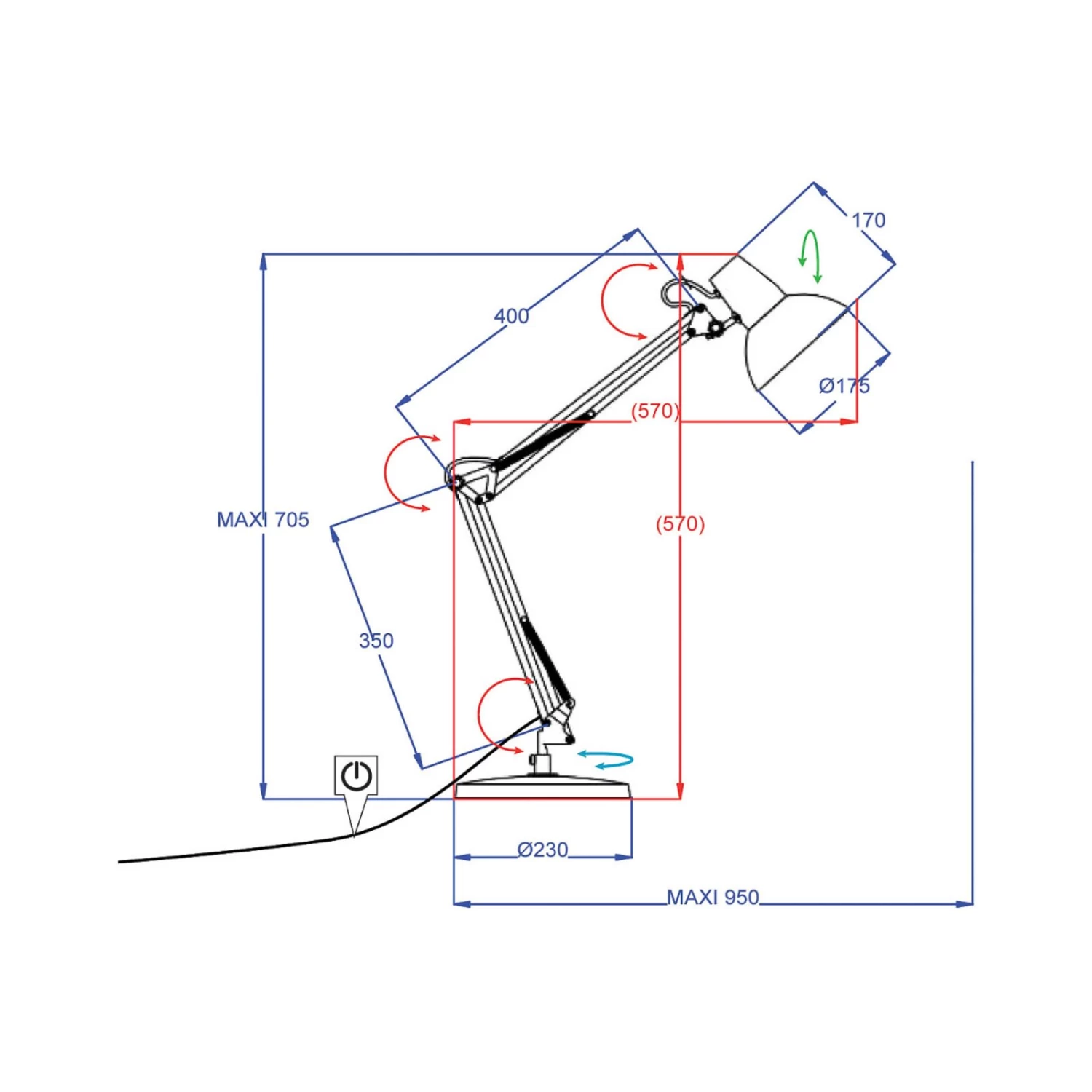 Aluminor Calypsa Lampe De Bureau, Noire 6 Aluminor Calypsa Lampe De Bureau, Noire – Image 6